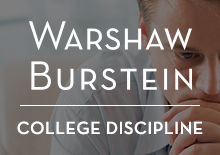 Warshaw Burstein LLP College Discipline Website